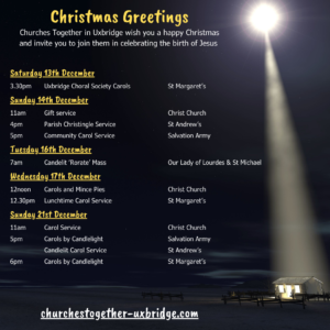 Details of services from Saturday 13th December 2025 - Sunday 21st December 2025